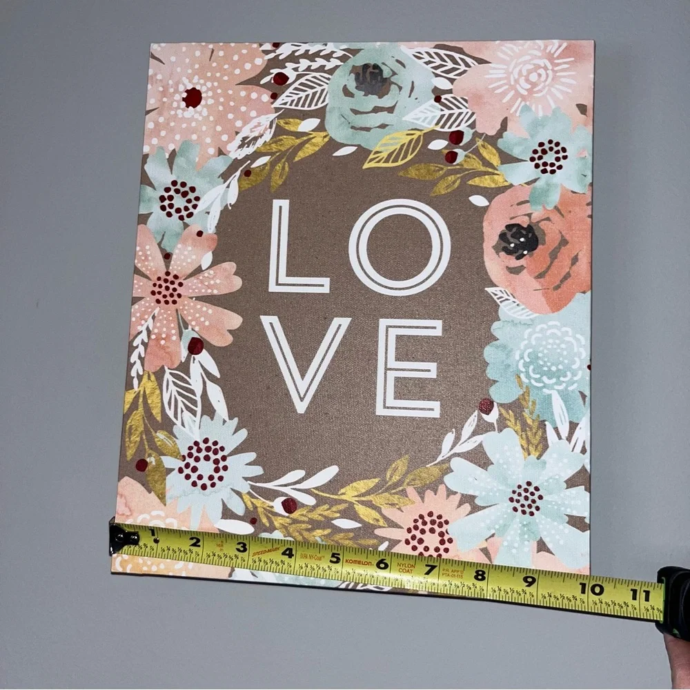 Floral Love Canvas Wall Art 10x12